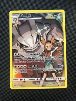 Pokemon Steelix Cosmic Eclipse Pokemon Card 247/236 Secret Rare NM - Image 1