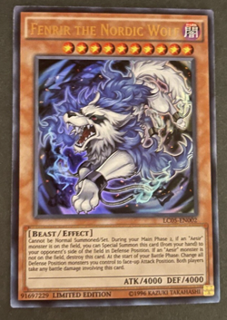 Fenrir the Nordic Wolf - LC05-EN002 - Ultra Rare - Limited Edition Near Mint Yug - Image 1