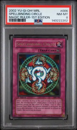 2002 Yu-Gi-Oh! Spellbinding Circle Magic Ruler MRL 1st Edition Ultra Rare PSA 8 - Image 1