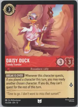 Disney Lorcana Wilds Unknown - Playset (4) #115 Daisy Duck - Trendy Traveler - Image 2