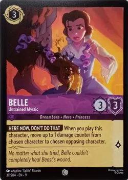 39/204 BELLE UNTRAINED MYSTIC EN9 COMMON DISNEY LORCANA CARD - Image 1