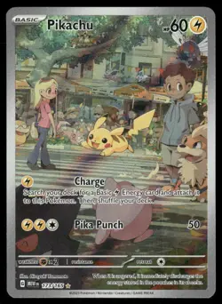 Pokemon Cards Pikachu 173/165 151 Illustration Rare NM - Image 1