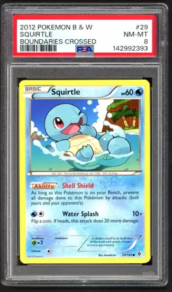 Pokemon Cards - PSA 8 Squirtle 29/149 - Boundaries Crossed - NM-MT - PSA8 - Image 1