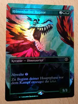 MTG Magic: # FOIL # Hunenhafter Raptor, Hulking Raptor, DEUTSCH, Dinosaurier - Image 1