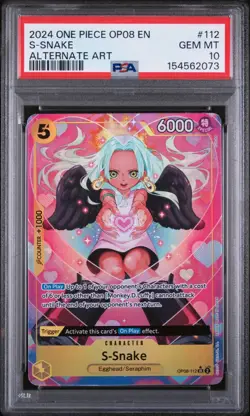 2024 ONE PIECE OP08-TWO LEGENDS #112 S-SNAKE ALTERNATE ART - Image 1