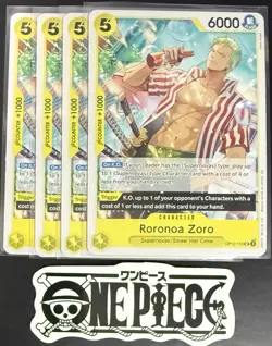 4 x One Piece OP12-113 UC Roronoa Zoro - ENG - Regular - Playset - NM/M - Image 1
