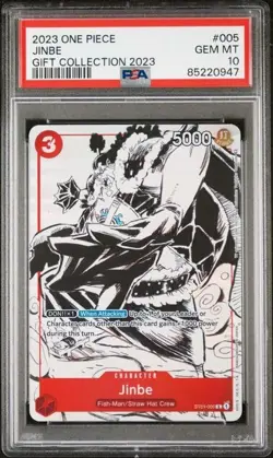 One Piece Jinbe ST01-005 ALT ART FOIL 2023 PROMO GIFT COLLECTION PSA 10 GEM MINT - Image 1