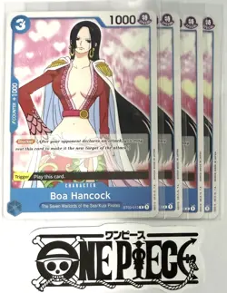 4x One Piece ST03-013 C Boa Hancock - English - Playset - TCG - NM/M - Image 1