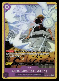 Gum-Gum Jet Gatling (Alt Art) OP03-072 - One Piece The Best Vol. 2 - Rare (NM) - Image 1