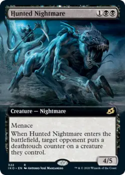 1x Hunted Nightmare ~ Extended Art - Foil NM-Mint, English Ikoria: Lair of Behem - Image 1