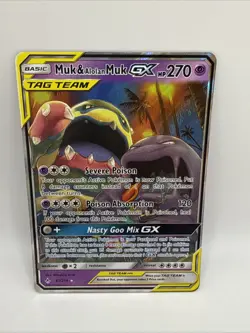 Muk & Alolan Muk GX 61/214 - Unbroken Bonds Tag Team Holo Pokemon TCG - Image 1