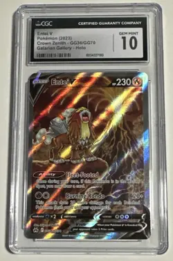 Entei V Pokemon (2023) GG36/GG70 Galarian Gallery Crown Zenith CGC 10 - Image 1