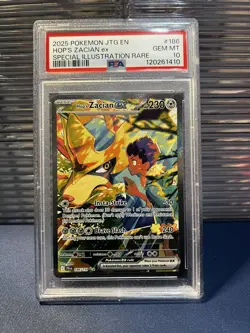 2025 Pokemon SV Journey Together JTG EN Hop's Zacian ex #186/159 PSA 10 - Image 1