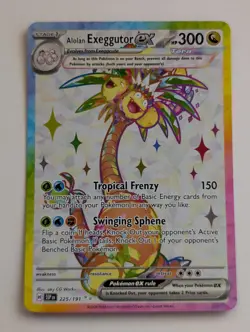 Alolan Exeggutor EX 225/191 Surging Sparks Ultra Rare Full Art Pokemon NM - Image 1
