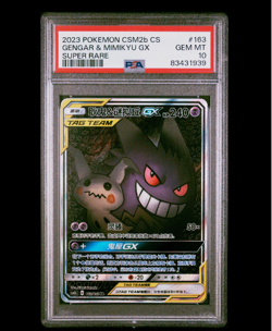 Pokemon S-Chinese Sun&Moon CSM2bC-163 SR Gengar & Mimikyu-GX Alt Art Holo PSA 10 - Image 1