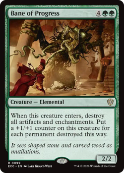 MTG magic 1x Bane of Progress (M/NM) Commander Lorwyn Eclipsed - Image 1