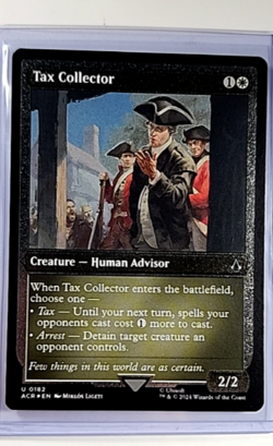 2024 MTG Magic The Gathering ACR Assassins Creed Foil Etched #182 Tax Collector - Image 1