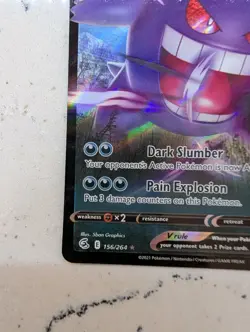 Pokemon TCG Gengar V Sword & Shield - Fusion Strike #156/264 Holo Rare - Image 5