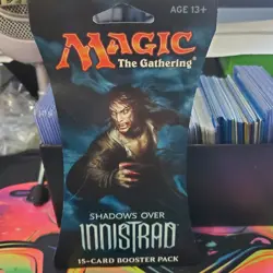Magic The Gathering Sealed Shadows Over Innistrad Sleeved Booster Pack - Image 1
