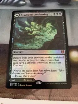 MTG FOIL Agadeem's Awakening Agadeem, the Undercrypt Zendikar Rising - Image 1