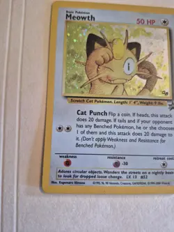 Pokemon Meowth (10/58) Wizards Black Star Promos MP HOLO - Image 5