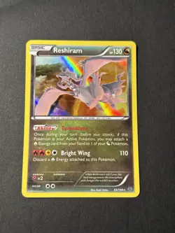 POKEMON CARD Reshiram Roaring Skies 63/108 Holo Near Mint - Image 1