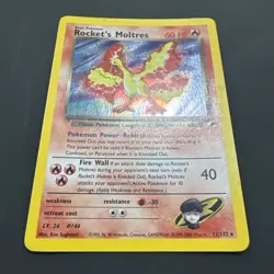 Pokemon Rocket's Moltres Gym Heroes 12/132 Holo Rare *Swirl* - Image 2