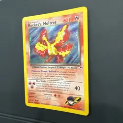 Pokemon Rocket's Moltres Gym Heroes 12/132 Holo Rare *Swirl* - Image 4