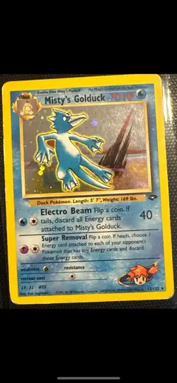 1st Edition Misty's Golduck 12/132 Gym Challenge Holo Vintage Pokemon Card - NM - Image 1