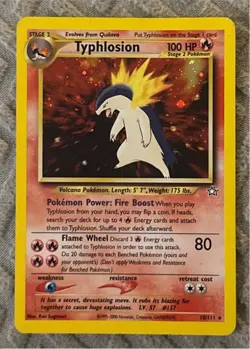 Pokemon TCG Typhlosion 18/111 Neo Genesis Holo Rare Stage 2 100 HP EN - Image 1