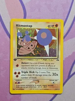 2001 Pokemon Neo Discovery 1st Edition #3/75 Hitmontop Holo Rare MP - Image 1