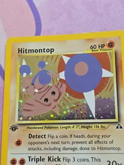 2001 Pokemon Neo Discovery 1st Edition #3/75 Hitmontop Holo Rare MP - Image 2