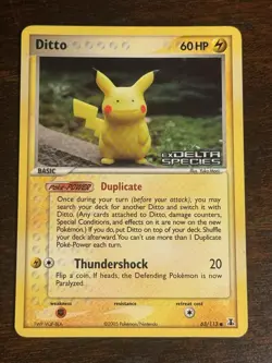 Ditto [Pikachu] Pokemon Ex Delta Species 63/113 Reverse Holo VLP/NM- - Image 1
