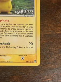 Ditto [Pikachu] Pokemon Ex Delta Species 63/113 Reverse Holo VLP/NM- - Image 4