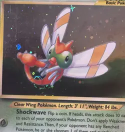 Pokemon TCG Yanma 17/75 Neo Discovery Holo Rare Unlimited English 2001 swirl🌀 - Image 3