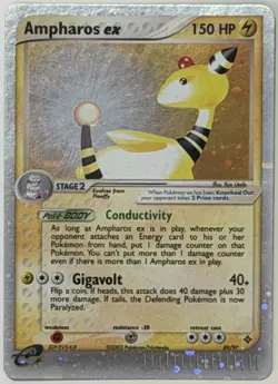 2003 Ampharos Ex Pokemon Dragon Holo Rare #89/97 Card - Image 1