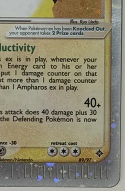 2003 Ampharos Ex Pokemon Dragon Holo Rare #89/97 Card - Image 5