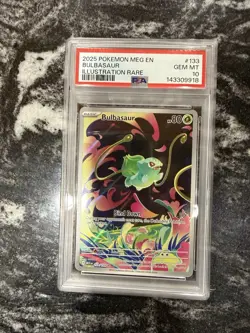 Pokemon TCG Bulbasaur 133/132 Secret Rare Mega Evolution Set PSA 10 - Image 1