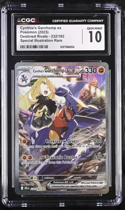 Cynthia's Garchomp EX 232/182 Special Illustration Rare Pokemon CGC 10 Gem Mint - Image 1