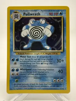 Pokemon TCG Poliwrath Base Set 13/102 Holo 1999-2000 Wizards Base Set Holo Rare - Image 1