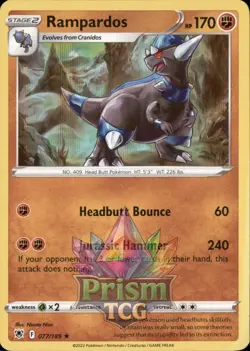Rampardos 77/189 Rare Holo Astral Radiance Pokemon - Image 1