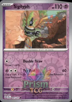 Sigilyph 81/191 Common Reverse Holo Surging Sparks Pokemon - Image 1