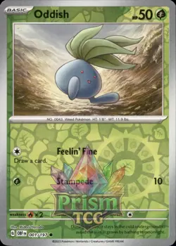 Oddish 1/197 Common Reverse Holo Obsidian Flames Pokemon - Image 1