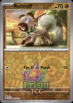 Rockruff 89/162 Common Reverse Holo Temporal Forces Pokemon - Image 1