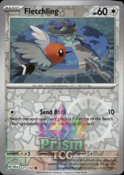 Fletchling 121/142 Common Reverse Holo Stellar Crown Pokemon - Image 1