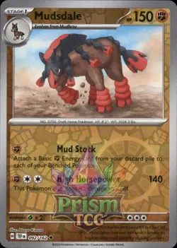 Mudsdale 92/162 Uncommon Reverse Holo Temporal Forces Pokemon - Image 1