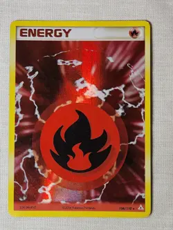 Played Fire Energy - Holo 106 Holon Phantoms Pokemon TCG - Image 1
