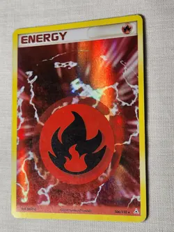 Played Fire Energy - Holo 106 Holon Phantoms Pokemon TCG - Image 3