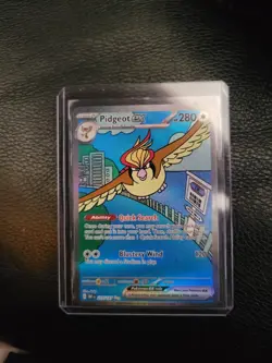 NM Pokemon Obsidian Flames Pidgeot EX Special Illustration Rare Full Art 225 - Image 1