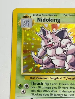 * Nidoking 11/102 Unlimited Holo Rare - Pokemon Base Set LP - Image 2